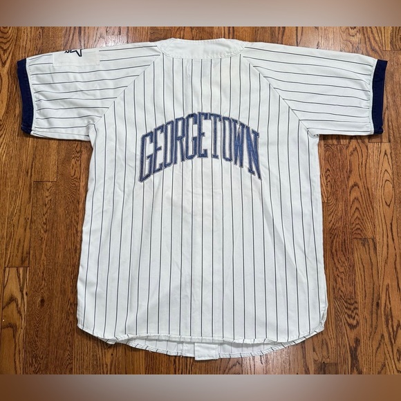 Vintage Starter Georgetown University Pinstripe Jersey (Size XL) - Picture 2 of 4
